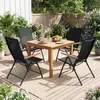 Lot de 4 chaises de jardin à dossier haut COSTWAY, chaises Voir les images du produit 2