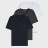 T-shirt BOSS pour homme, col rond, manches courtes, pur Voir les images du produit 1
