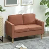 HOMCOM Sofa 2 Sitzer klein Couch mit Armlehne, Stauraum für Produktbild-Vorschau 2