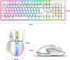 Gaming Tastatur Maus Set Kabellos Weiß Wiederaufladbar RGB Produktbild-Vorschau 9