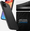 A black phone case is shown from multiple angles, with close-ups highlighting its texture and material. A phone screen is visible in the background. Produktbild-Vorschau