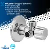 A product image with descriptive text and a close-up of a plumbing valve. Produktbild-Vorschau