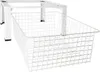 A white metal under-sink cabinet base with a wire basket. Produktbild-Vorschau