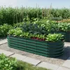 Aiuola rialzata Relaxdays, metallo zincato, fiori, piante e Anteprima dell’immagine prodotto 2