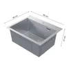 QLS Spülbecken Küche 50x40cm aus Edelstahl mit Hahnloch Produktbild-Vorschau 5