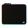 A black LED light-up mouse pad with a power button and RGB lighting. Produktbild-Vorschau