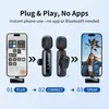 2 microfoni lavalier wireless, clip-on, per smartphone, Anteprima dell’immagine prodotto 5