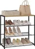 A shoe rack with shoes and a handbag on a shelf. Produktbild-Vorschau