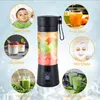 A collage of images showcasing the versatility of a portable blender, with different uses illustrated around the central product image. Produktbild-Vorschau