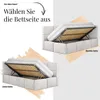 MKS MEBLE Jugendbett 90x200 cm ARVO Polsterbett mit Produktbild-Vorschau 9