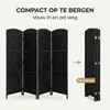 IvoQ Kamerscherm Zwart – Roomdivider – 4 Panelen – 170 x Productafbeelding-voorbeeld 6