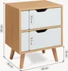 Comodino "Bordkak" con 2 cassetti 50 x 40 x 30 cm Gambe in Anteprima dell’immagine prodotto 6