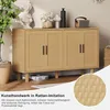 UnboxG Massivholz Sideboard 140x40x80 cm Eiche – 4 Türen Produktbild-Vorschau 5
