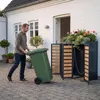 COSTWAY Mülltonnenbox für 2er bis 240L, Metall Produktbild-Vorschau 2