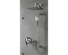 A modern shower fixture mounted on a tiled wall. Produktbild-Vorschau