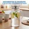 Glaskaraffe mit Deckel 1 Liter aus Borosilikatglas - Produktbild-Vorschau 5