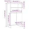 vidaXL Highboard gris béton 60x36x110 cm Bois composite Voir les images du produit 8