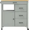 vidaXL Wózek kuchenny MONZA 84x40x90 cm lite drewno sosnowe Podgląd zdjęcia produktu 5
