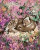 Diamondi - Diamond painting - JUNGTIER INMITTEN VON BLUMEN, Produktbild-Vorschau 1