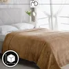 Coperta marrone a righe in rilievo 200x220 cm a scacchiera Anteprima dell’immagine prodotto 16