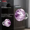 Domino Elegante Crystal A Möbelknopf 30mm in Chrom & Rosa Produktbild-Vorschau 3