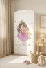Armoire pour enfant blanche moderne, 2 portes et 2 tiroirs, Voir les images du produit 2