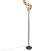 Stehlampe - Goldgelb - Braun - Stahl - 6-flammig - H 181 cm Produktbild-Vorschau 2