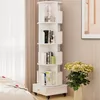 Drehbares Bücherregal,Bücherschrank Standregal mit Rollen Produktbild-Vorschau 1