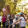 Relaxdays Pinata Set, 3tlg., Faultier-Form, zum Aufhängen, Produktbild-Vorschau 2