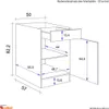 Küchenunterschrank ohne Arbeitsplatte - 50 cm breit - Buche Produktbild-Vorschau 5