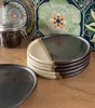 Dessertteller - Ø 20 cm - Schwarz - Braun - Keramik - matt Produktbild-Vorschau 3