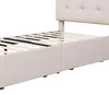 Letto imbottito 90 x 200 cm con illuminazione a LED, 2 Anteprima dell’immagine prodotto 13