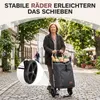 Sekey Klappbar Einkaufstrolley 2 Räder Aluminium, mit 50L Produktbild-Vorschau 3