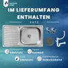 VBChome Edelstahlspüle 75 x 40 x 14 cm Edelstahl Glatt Produktbild-Vorschau 6