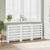 vidaXL Panele grzejnikowe białe 205x21,5x83,5 cm materiał Podgląd zdjęcia produktu 2