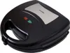 A black sandwich maker with a silver accent and indicator lights. Voir les images du produit