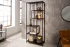 Industrial Bücherregal SLIM LINE 185cm Esche schwarz sechs Produktbild-Vorschau 2