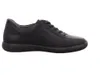A black leather sneaker shown from the side against a white background. Produktbild-Vorschau