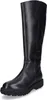 A studio shot of a single black boot. Produktbild-Vorschau