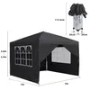 LARS360 Pavillon 3x3m Faltpavillon Wasserdicht Dunkelgrau Produktbild-Vorschau 2