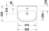 Duravit D-Code 2.0 Waschtisch, 550x430mm, mit Überlauf, Produktbild-Vorschau 3