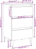 Table de chevet panneaux de particules et métal avec Voir les images du produit 10