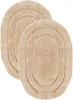 Badematten Set - 2-Teilig - 40x60 cm - Beige - Oval - Produktbild-Vorschau 1