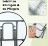 A collage showing a close-up of a table frame, water droplets on a textured surface, and a hand wiping the textured surface with a cloth. Anteprima dell’immagine prodotto