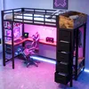 Letto a castello Merax, dimensioni 90x200, con scrivania da Anteprima dell’immagine prodotto 3