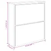 vidaXL Schuhschrank mit Spiegel 2 Fächer Schwarz 63x17x67 Produktbild-Vorschau 9