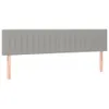 vidaXL Čela postele světle šedá 200x5x78/88 cm látka Náhled obrázku produktu 1
