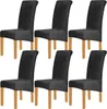 6 Stück XL Velvet Stretch Esszimmerstuhl Hussen - Elasthan Produktbild-Vorschau 1