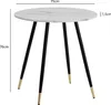 FineBuy Esszimmertisch 75x75x76 cm Weiß Marmor-Optik Produktbild-Vorschau 3