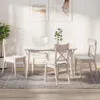 vidaXL Sitzkissen 4 Stück Weiß 40 x 40 x 3 cm Stoff Produktbild-Vorschau 2